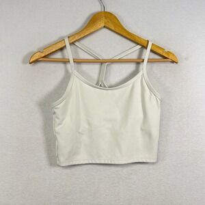Everyday Yoga Tank Top Womens S White Crop Built-In Bra Racerback Athletic Tank